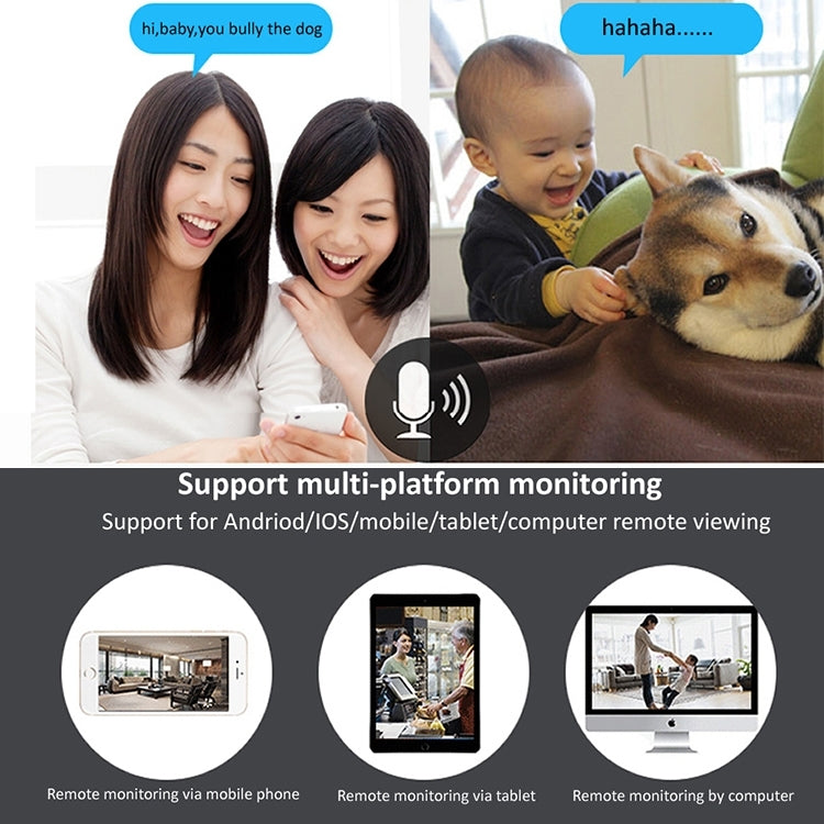 720P HD 1.0 MP Wireless IP Camera, Support Infrared Night Vision / Motion Detection / APP Control, UK Plug