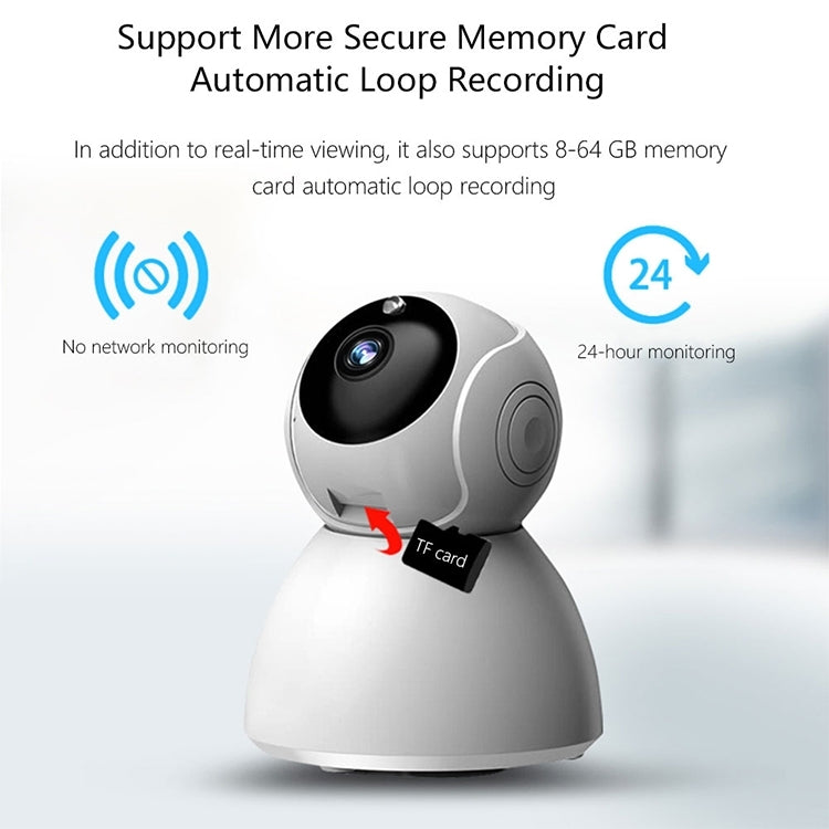 720P HD 1.0 MP Wireless IP Camera, Support Infrared Night Vision / Motion Detection / APP Control, UK Plug