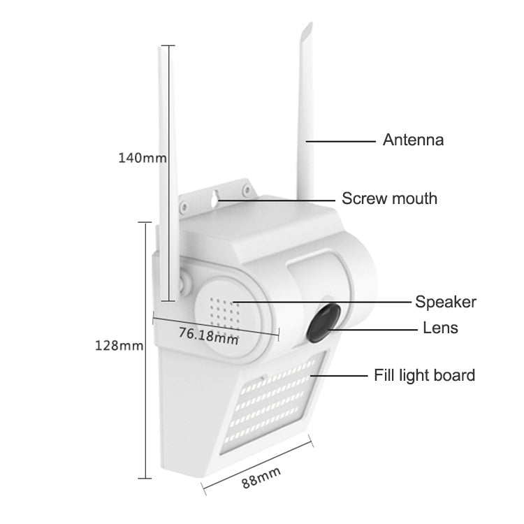 DP14 2.0 Million Pixels 1080P HD Wall Lamp Smart Camera, Support Full-color Night Vision / Motion Detection / Voice Intercom / TF Card, UK Plug