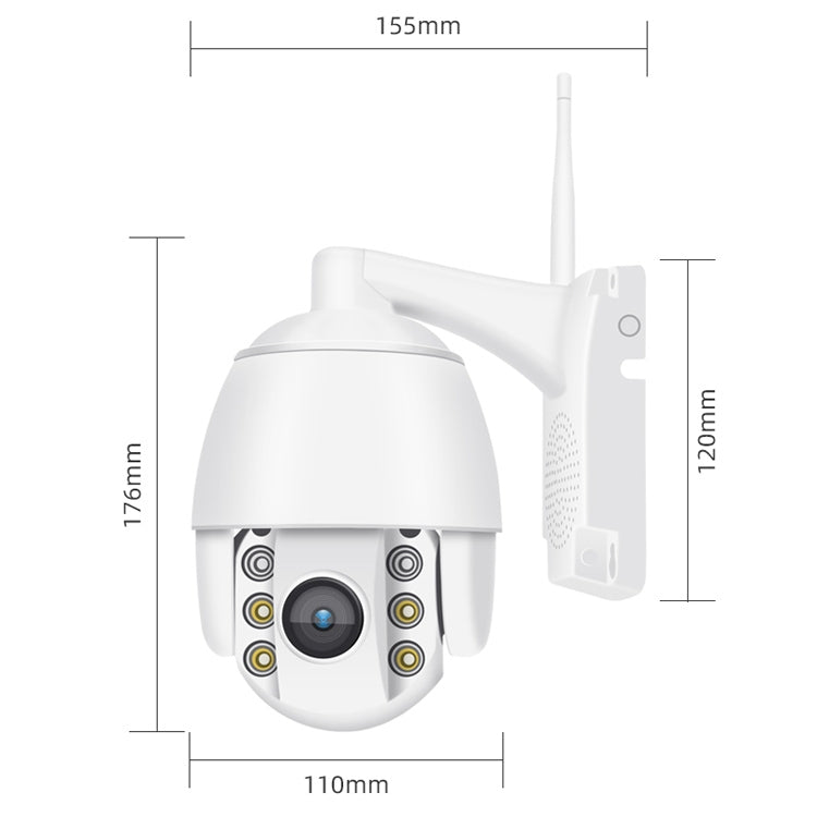 QX2 4G (US Version) 1080P HD 360 Degrees Panoramic Day and Night Full-color IP66 Waterproof Smart Camera, Support Motion Detection / Two-way Voice / TF Card, US Plug