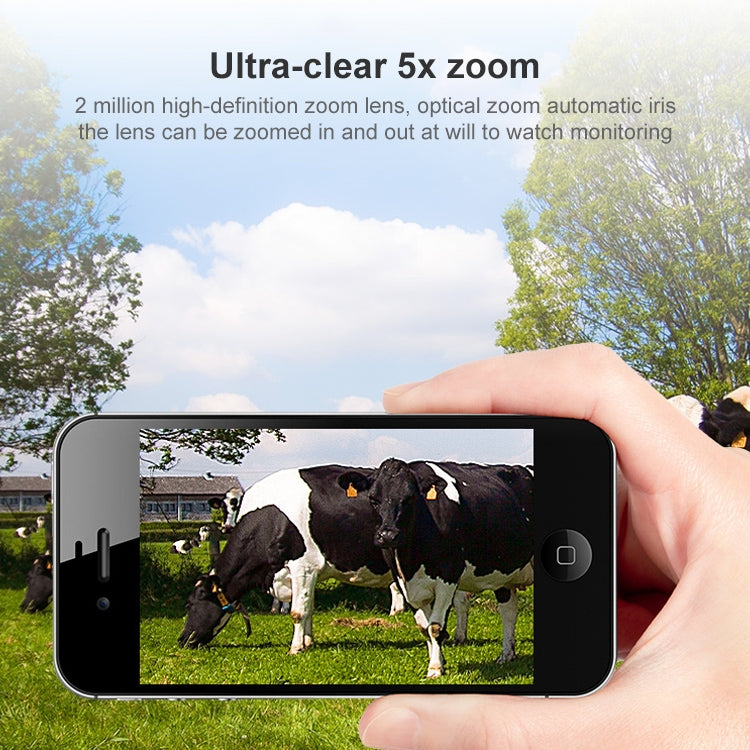 QX2 4G (EU Version) 1080P HD 360 Degrees Panoramic Day and Night Full-color IP66 Waterproof Smart Camera, Support Motion Detection / Two-way Voice / TF Card, US Plug