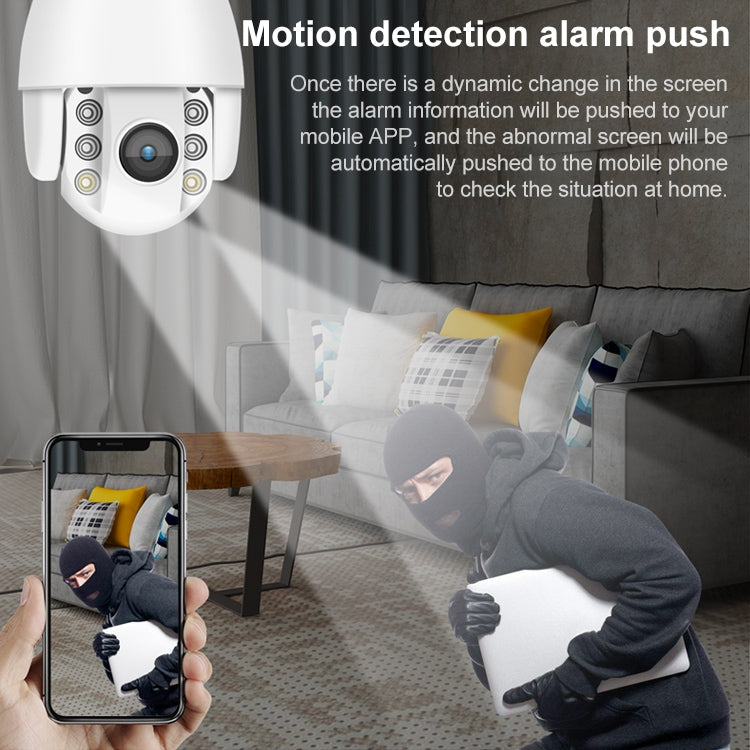QX2 1080P HD 360 Degrees Panoramic WiFi Day and Night Full-color IP66 Waterproof Smart Camera, Support Motion Detection / Two-way Voice / TF Card, AU Plug