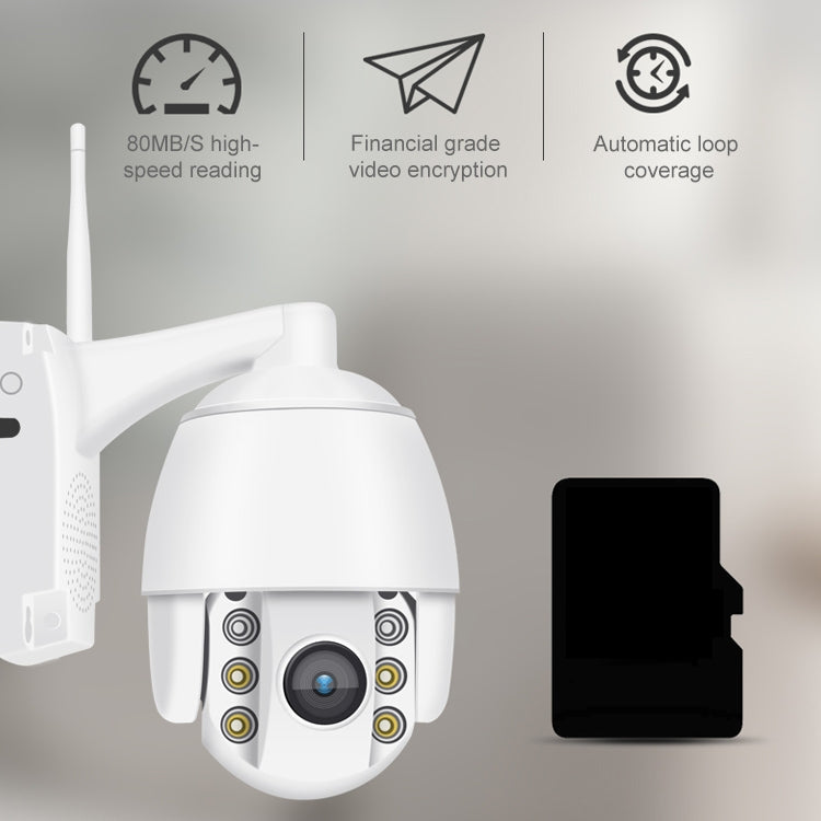 QX2 1080P HD 360 Degrees Panoramic WiFi Day and Night Full-color IP66 Waterproof Smart Camera, Support Motion Detection / Two-way Voice / TF Card, US Plug