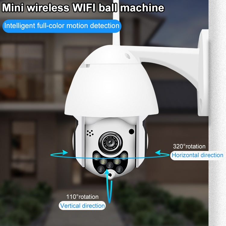 QX3 1080P HD Full-color Night Vision IP65 Waterproof WiFi Smart Camera, Support Motion Detection / TF Card, EU Plug