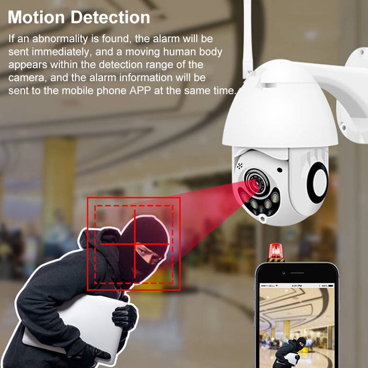 QX3 1080P HD Full-color Night Vision IP65 Waterproof WiFi Smart Camera, Support Motion Detection / TF Card, US Plug