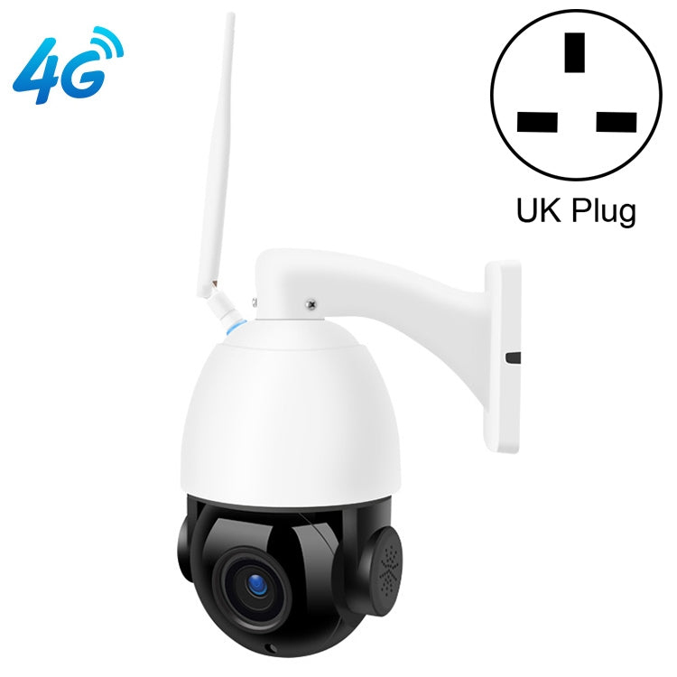 QX5 4G (EU Version) 2.0 Million Pixels 1080P HD 20X Zoom Dome Smart Camera, Support Infrared Night Vision / Motion Detection / Voice Intercom / TF Card, UK Plug