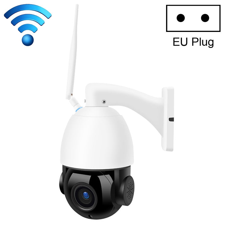 QX5 2.0 Million Pixels 1080P HD 20X Zoom Wireless WiFi Dome Smart Camera, Support Infrared Night Vision / Motion Detection / Voice Intercom / TF Card, EU Plug