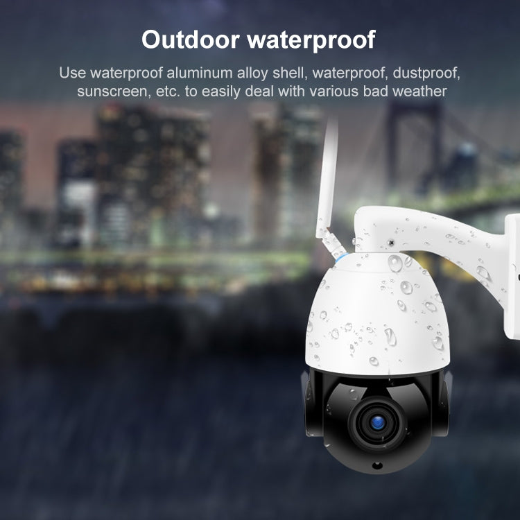 QX5 2.0 Million Pixels 1080P HD 20X Zoom Wireless WiFi Dome Smart Camera, Support Infrared Night Vision / Motion Detection / Voice Intercom / TF Card, UK Plug