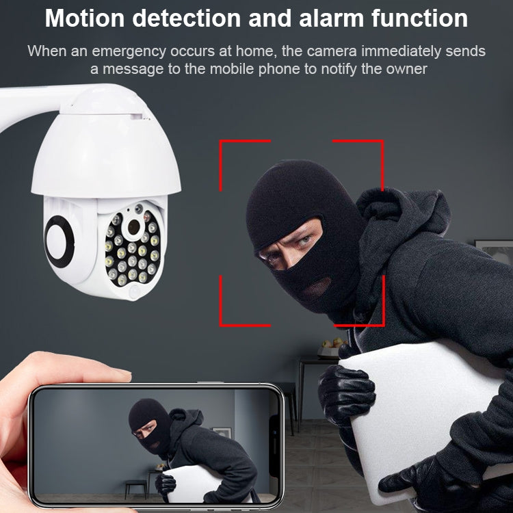 QX17 2 Million Pixels WiFi High-definition Surveillance Camera Outdoor Dome Camera, Support Night Vision & Two-way Voice & Motion Detection(AU Plug)