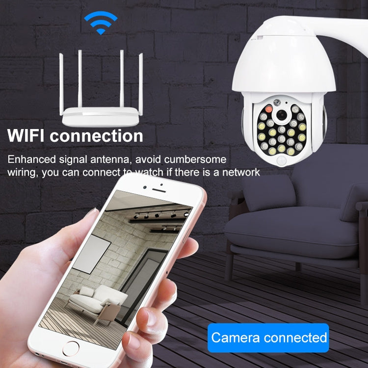QX17 2 Million Pixels WiFi High-definition Surveillance Camera Outdoor Dome Camera, Support Night Vision & Two-way Voice & Motion Detection(AU Plug)