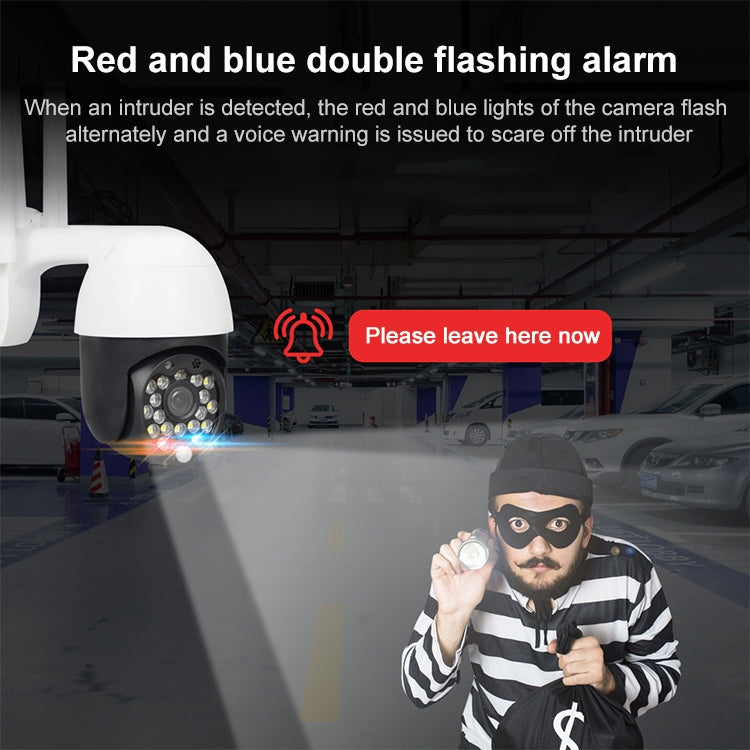 QX27 1080P WiFi High-definition Surveillance Camera Outdoor Dome Camera, Support Night Vision & Two-way Voice & Motion Detection(EU Plug)