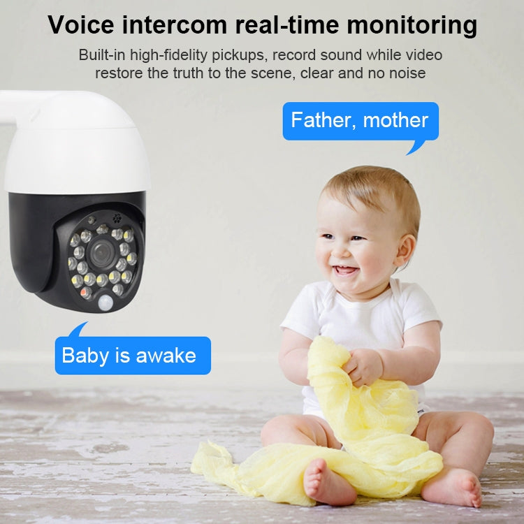 QX27 1080P WiFi High-definition Surveillance Camera Outdoor Dome Camera, Support Night Vision & Two-way Voice & Motion Detection(US Plug)