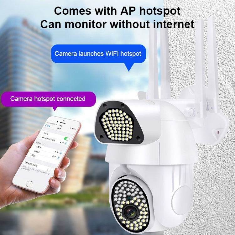 QX37 1080P WiFi High-definition Surveillance Camera Outdoor Dome Camera, Support Night Vision & Two-way Voice & Motion Detection(UK Plug)