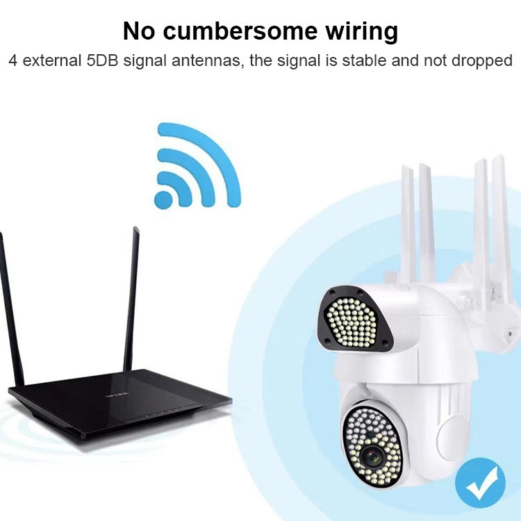 QX37 1080P WiFi High-definition Surveillance Camera Outdoor Dome Camera, Support Night Vision & Two-way Voice & Motion Detection(UK Plug)