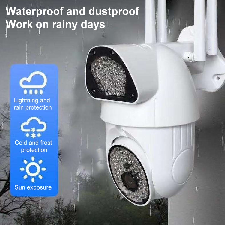 QX37 1080P WiFi High-definition Surveillance Camera Outdoor Dome Camera, Support Night Vision & Two-way Voice & Motion Detection(EU Plug)