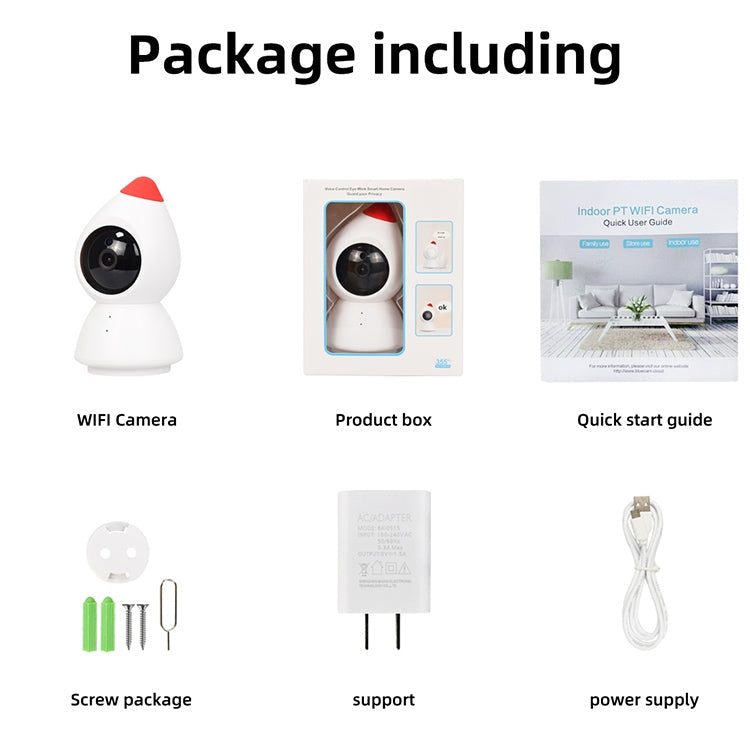 YT43 2 Million Pixels HD Wireless Indoor Home Little Red Riding Hood Camera, Support Motion Detection & Infrared Night Vision & Micro SD Card(AU Plug)