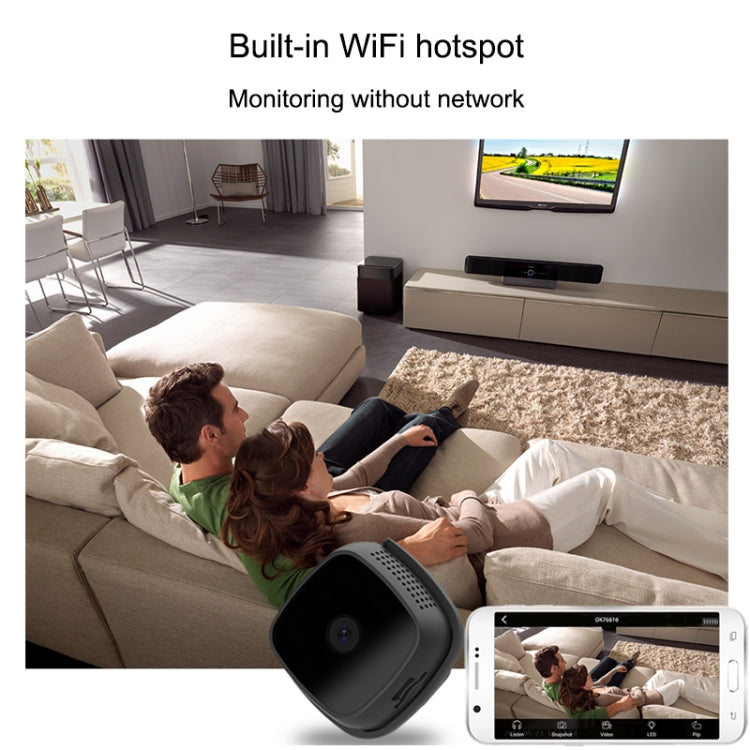 CAMSOY C9 HD 1280 x 720P 70 Degree Wide Angle Wireless WiFi Wearable Intelligent Surveillance Camera, Support Infrared Right Vision & Motion Detection Alarm & Loop Recording & Timed Capture(Black)