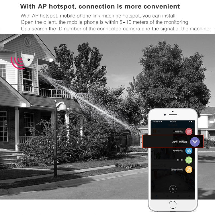 DP16 2.0 Megapixel 42 LEDs Garden Light Smart Camera, Support Motion Detection / Night Vision / Voice Intercom / TF Card, UK Plug