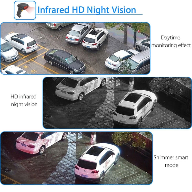 Wireless Surveillance Camera HD PTZ Home Security Outdoor IP66 Waterproof Network Dome Camera, Support Night Vision & Motion Detection & TF Card, US Plug