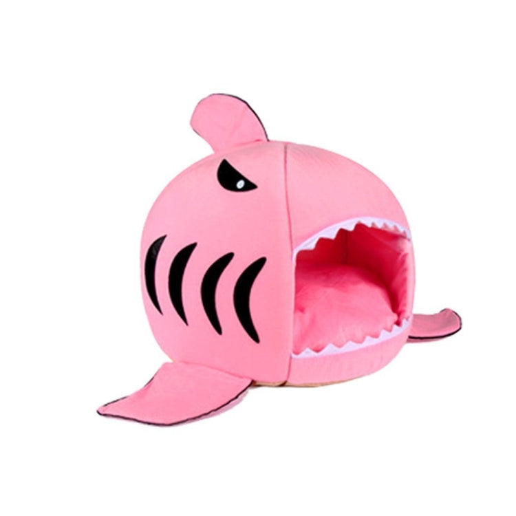 Indoor Pet Dog Puppy Cat Warm House Sharks Pet Sleeping Bed Nest, S Size: 42x42x42cm(Pink)