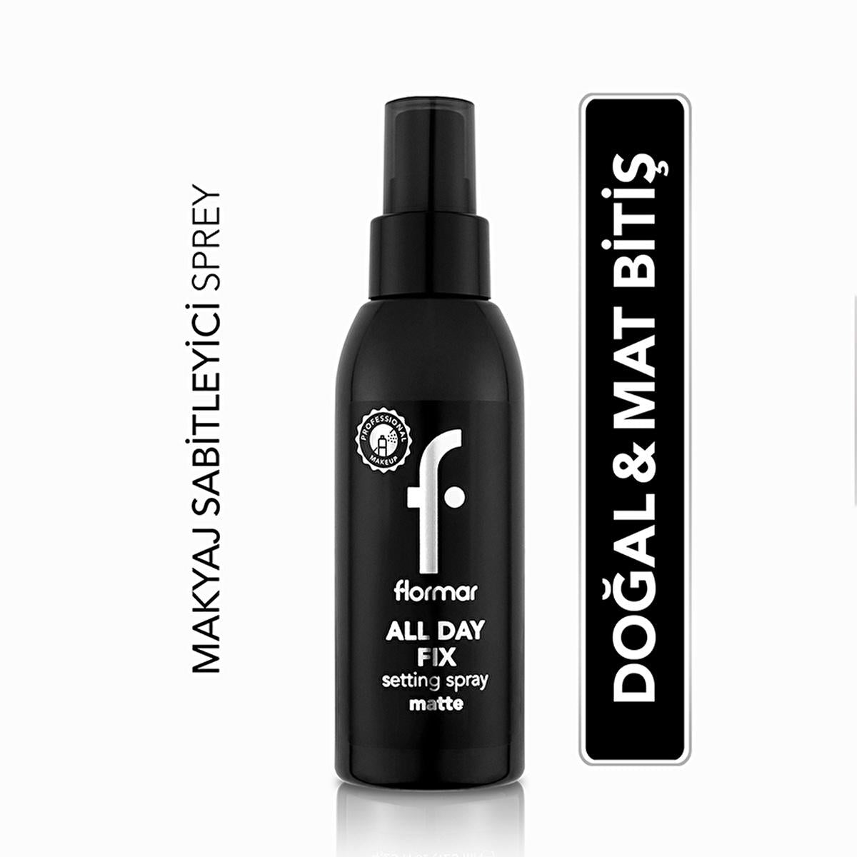 Flormar All Day Fix Makeup Setting Spray - Long-Lasting Hold - For Oily Skin