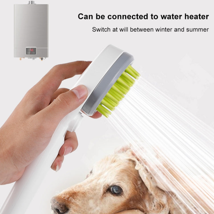 Pet Shower Nozzle Massage Shower, with Hose Universal Joint (Grey)