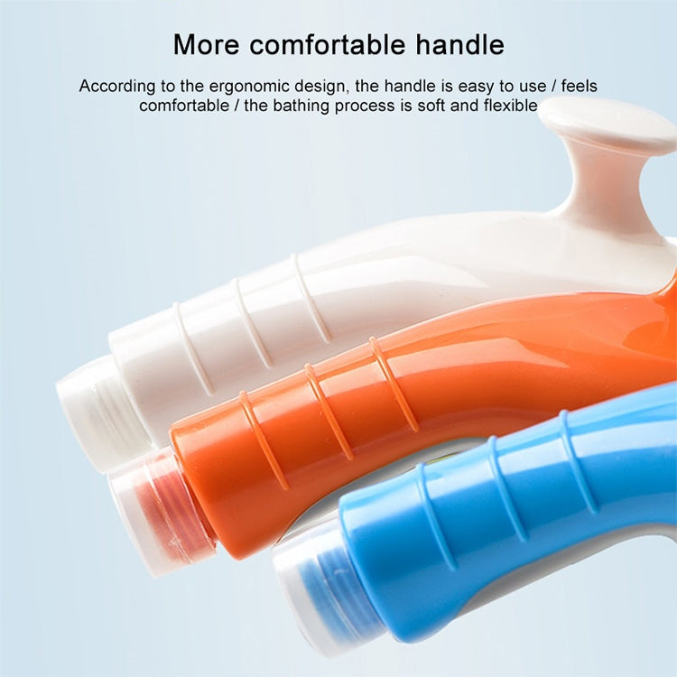 Pet Shower Shower Brush with Non-slip Handle Nozzle(Orange)