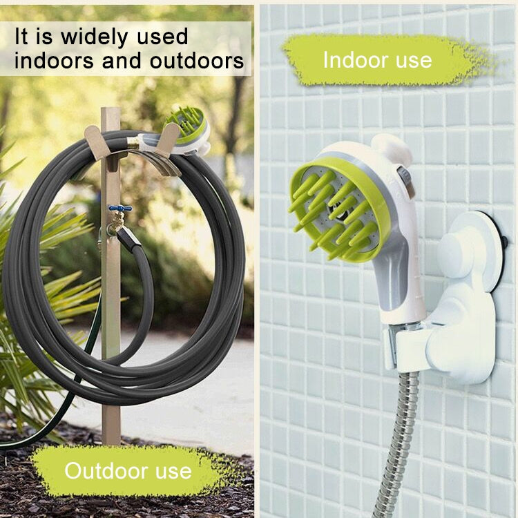 Pet Shower Shower Brush with Non-slip Handle Nozzle(Orange)