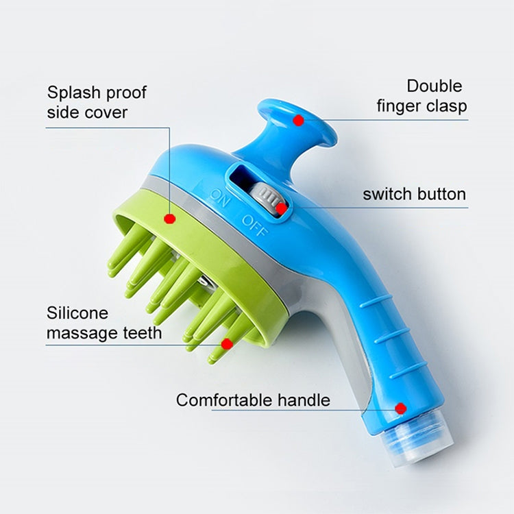 Pet Shower Shower Brush with Non-slip Handle Nozzle(Orange)