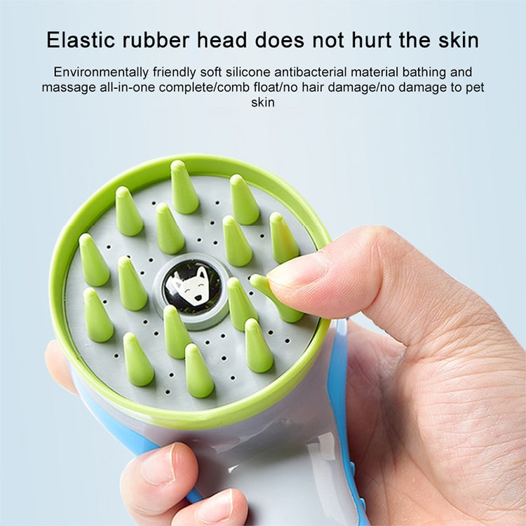 Pet Shower Shower Brush with Non-slip Handle Nozzle(Blue)