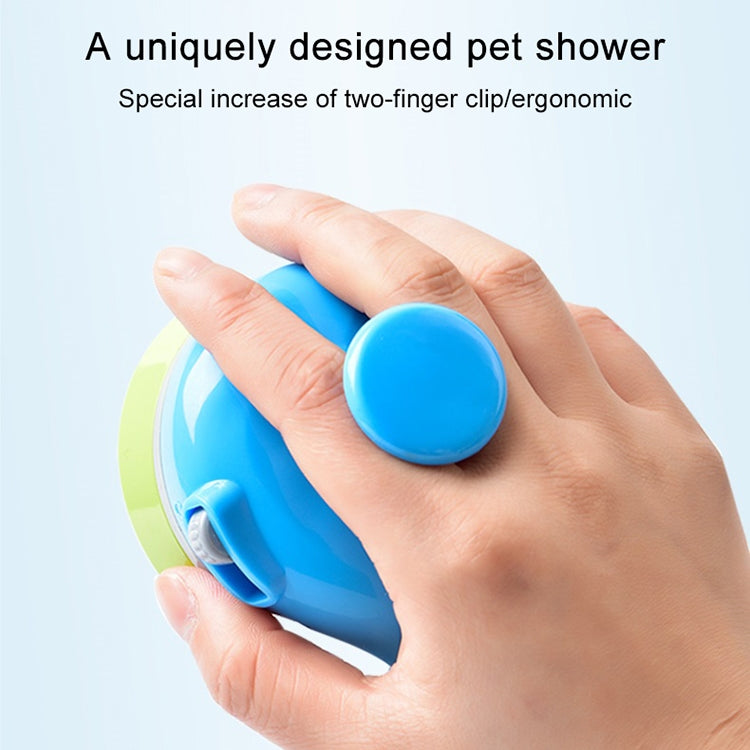 Pet Shower Shower Brush with Non-slip Handle Nozzle(Blue)