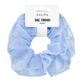 Eklips Blue Fabric Hair Scrunchie Soft Grip Elastic 1 Count