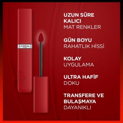 Loreal Paris Infaillible Matte Resistance Liquid Matte Lipstick - Long-Lasting, Transfer-Resistant Formula