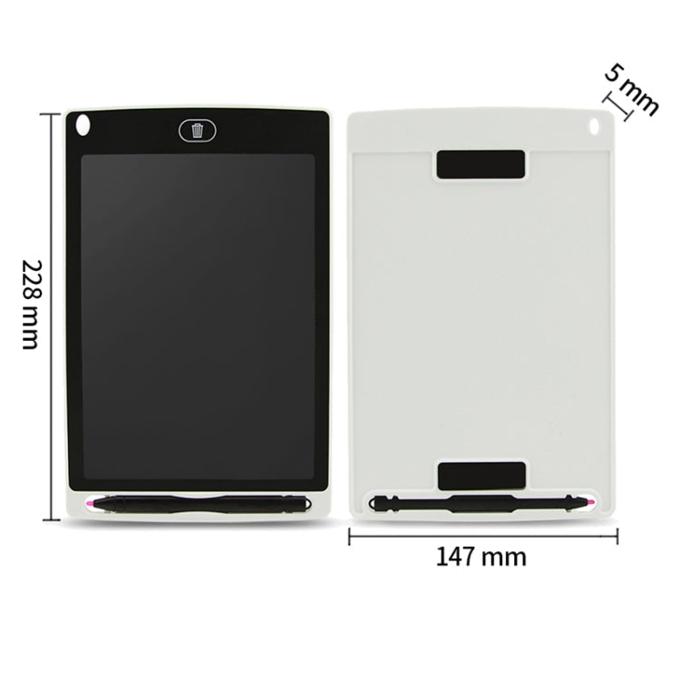 Portable 8.5 inch LCD Writing Tablet Drawing Graffiti Electronic Handwriting Pad Message Graphics Board Draft Paper with Writing Pen(White)