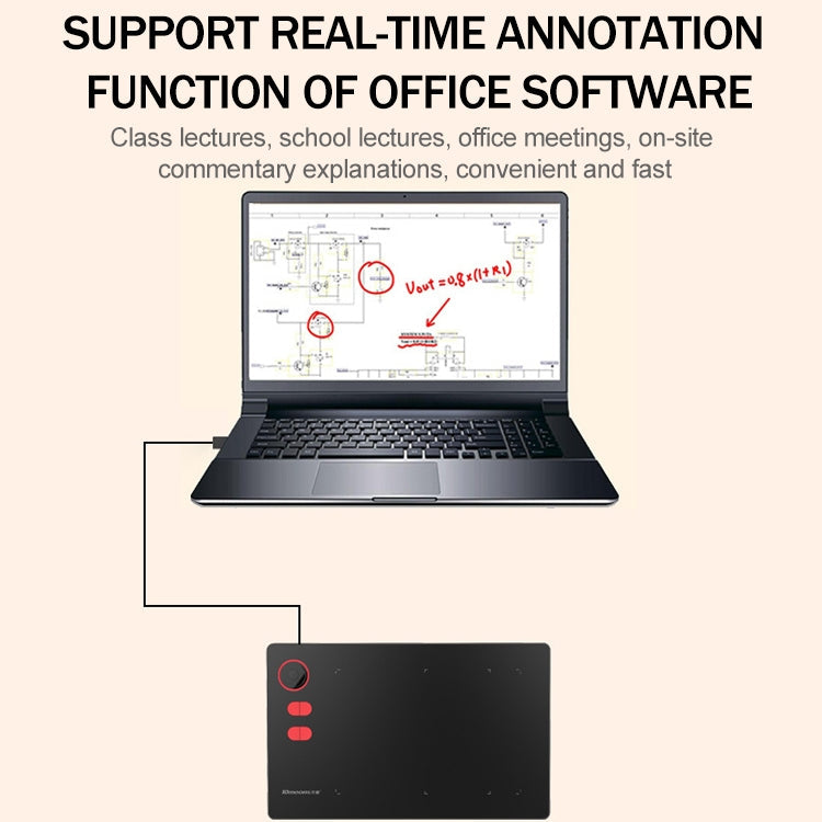 10Moons G20 Digital Tablet Capable of Connecting with Mobile Phone and Tablet Computer with 8192 Passive Pen
