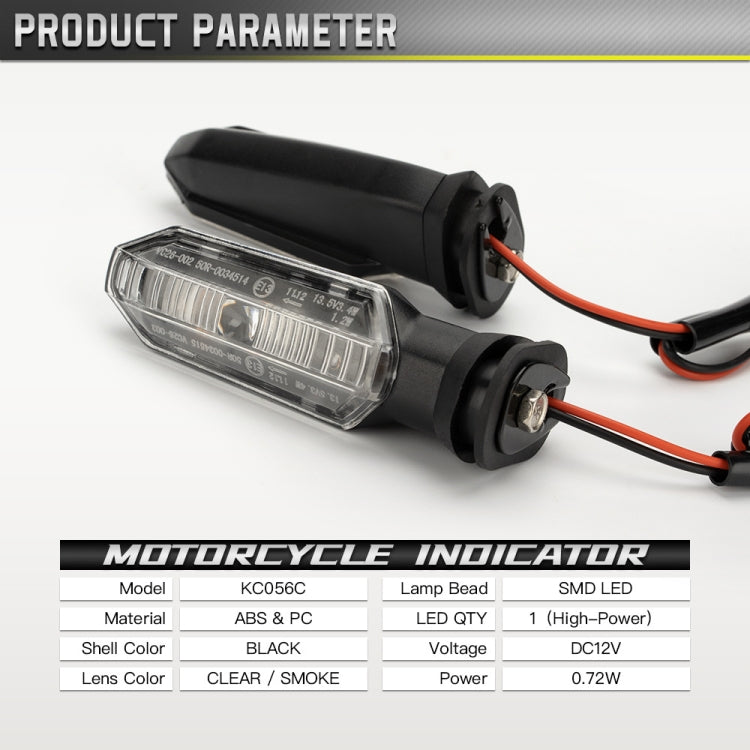 2pcs For Honda RS150 XRE300 CRF300 X-ADV Motorcycles LED Turn Signal Light(Transparent)