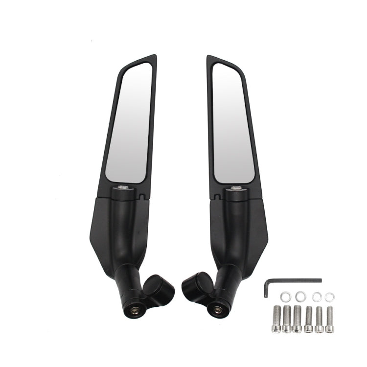 Motorcycle Modification Fixed Wind Wing Rearview Mirror (Black)