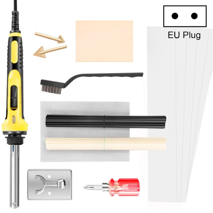 100W Electric Soldering Iron Plastic Welding Machine Car Bumper Repair Plier, EU Plug (Yellow)