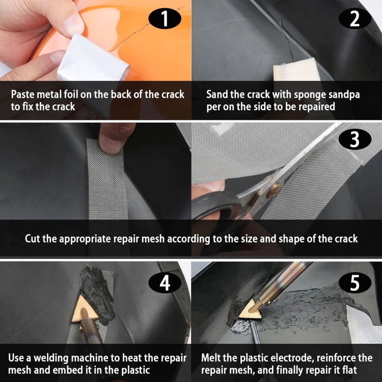 100W Electric Soldering Iron Plastic Welding Machine Car Bumper Repair Plier, EU Plug (White)