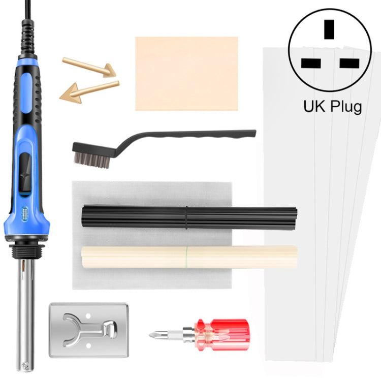 100W Electric Soldering Iron Plastic Welding Machine Car Bumper Repair Plier, UK Plug (Blue)