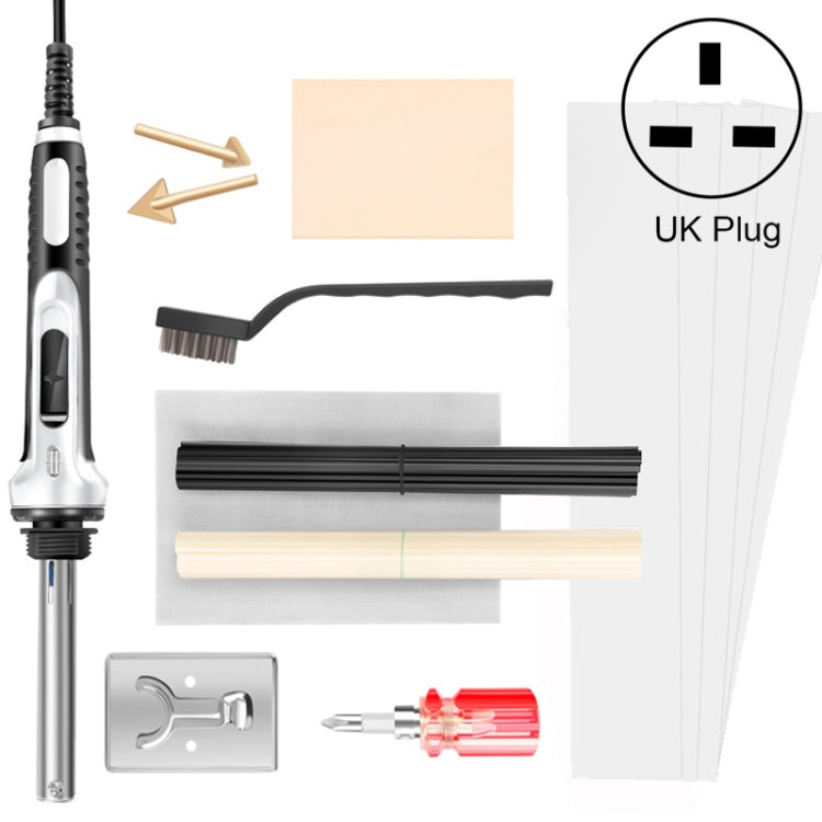 100W Electric Soldering Iron Plastic Welding Machine Car Bumper Repair Plier, UK Plug (White)