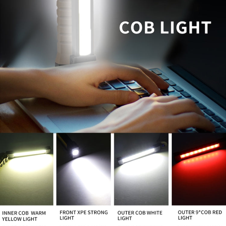 FT20 Folding Magnet Car Inspection Light Work Maintenance Lamp Strong Emergency COB LED Lamp (Black)