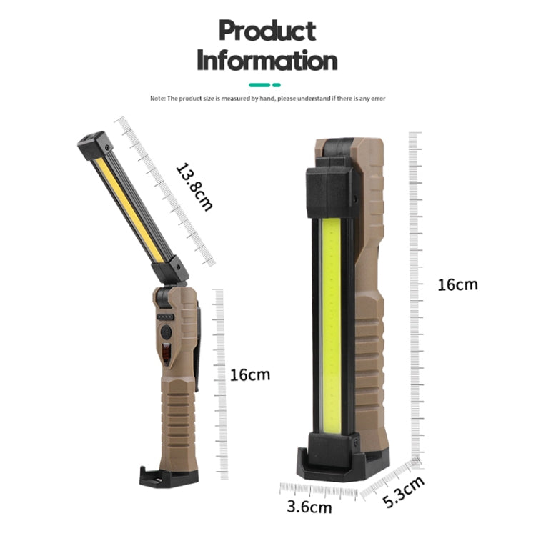 FT20 Folding Magnet Car Inspection Light Work Maintenance Lamp Strong Emergency COB LED Lamp (Black)