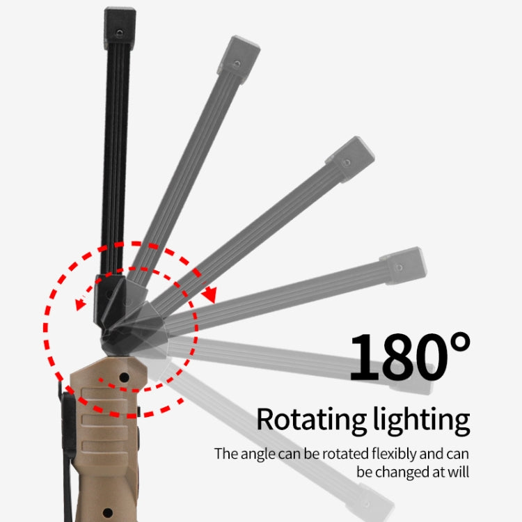 FT20 Folding Magnet Car Inspection Light Work Maintenance Lamp Strong Emergency COB LED Lamp (Khaki)