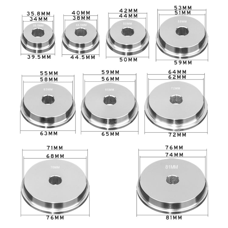 10pcs / Set Car Plug-in Inclined Wheel Bearing Remover