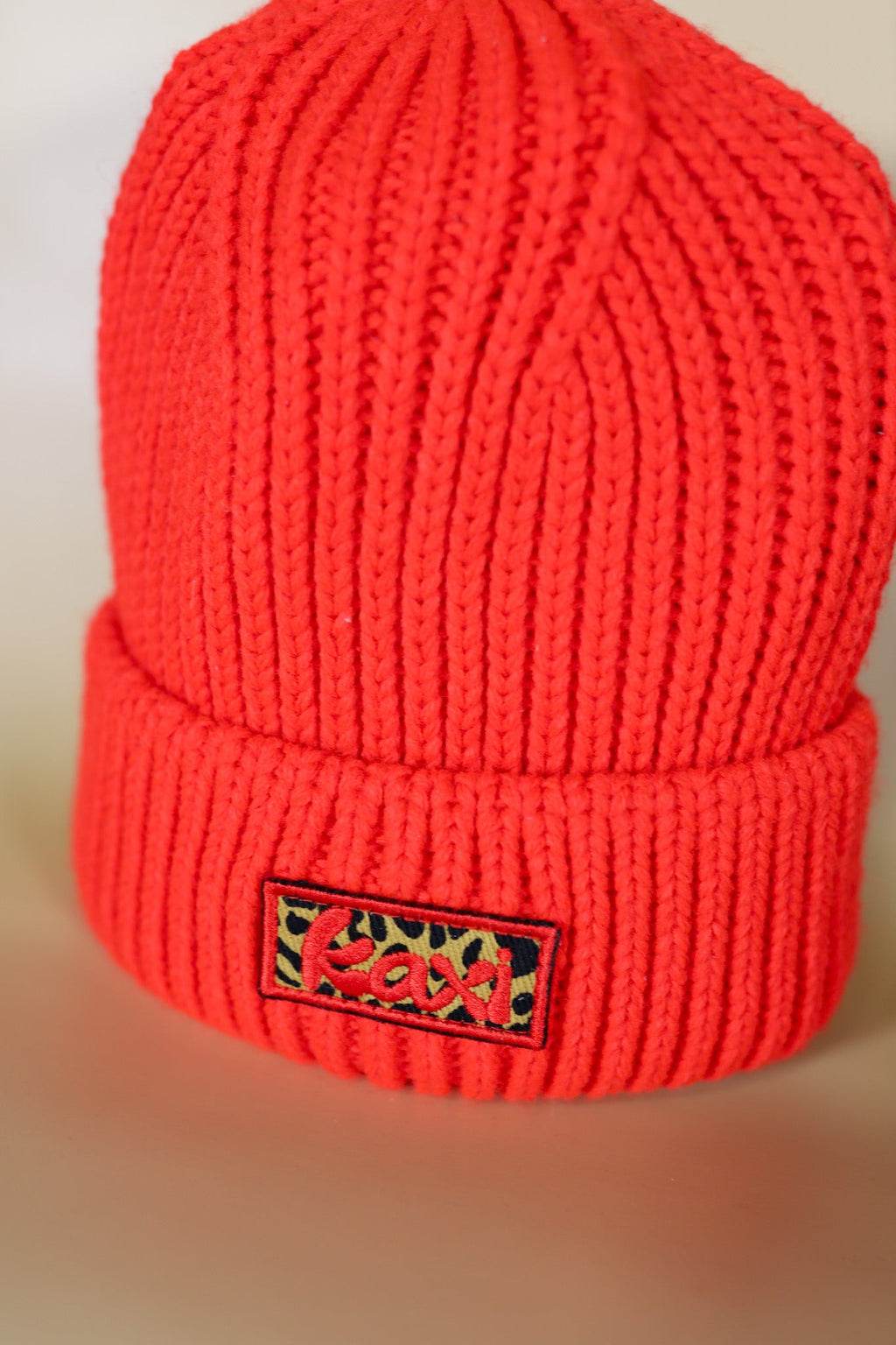 RED CHEETAH BEANIE
