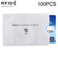 100pcs Aluminum Foil Anti Theft RFID Blocking Sleeve Card Protector, Size: 9.1*6.3cm
