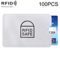 100pcs Aluminum Foil Anti Theft RFID Blocking Sleeve Card Protector, Size: 9.1*6.3cm