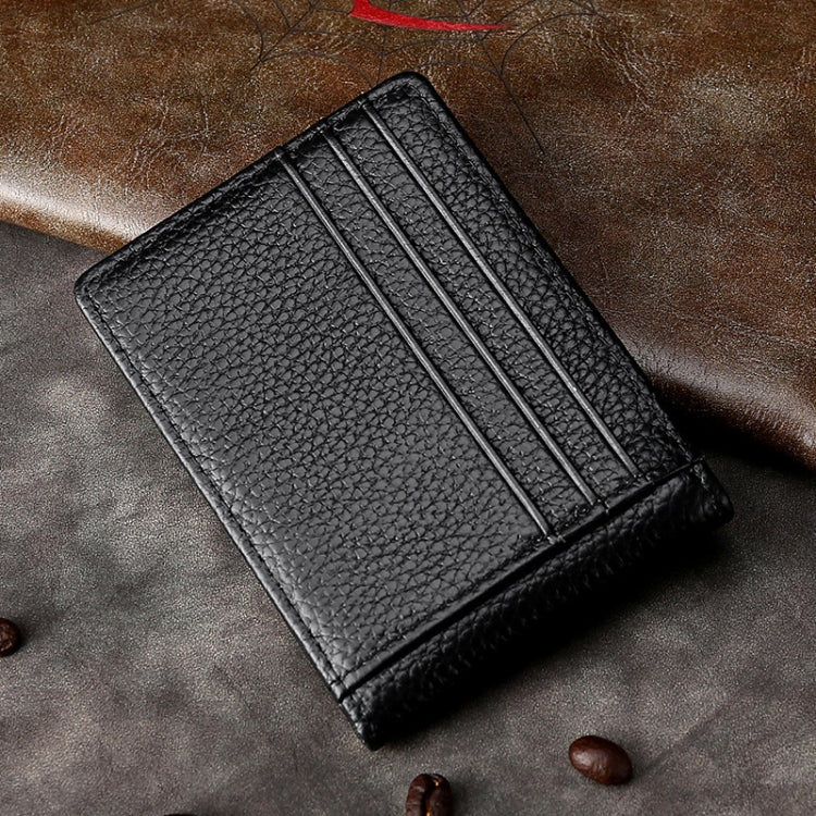 TP-055 Litchi Texture Leather Multi-function Motor Vehicle Driving License Card Folder(Dark Coffee)