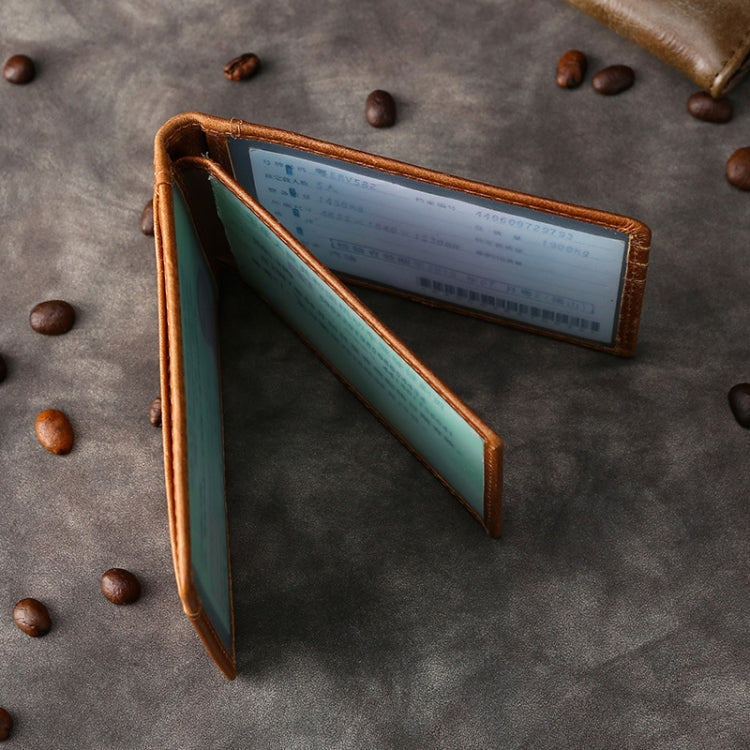 TP-055 Litchi Texture Leather Multi-function Motor Vehicle Driving License Card Folder(Dark Coffee)